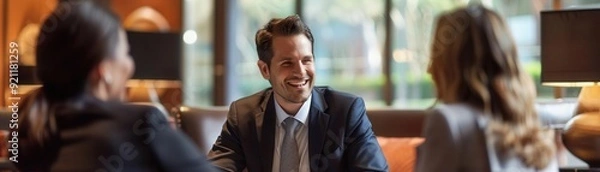 Obraz Wealth manager consulting a highnetworth individual, investment, wealth management