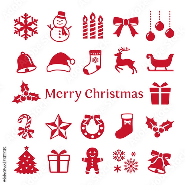 Obraz クリスマスアイコン　シルエット