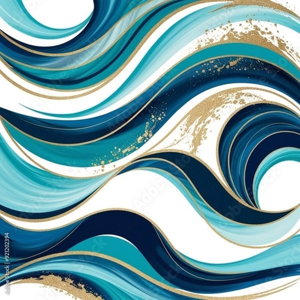 Fototapeta Abstract ocean waves art