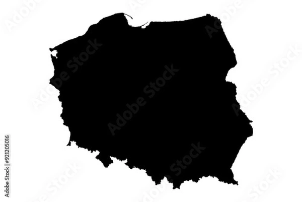 Fototapeta Poland map silhouette vector illustration
