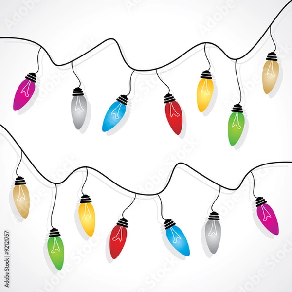 Fototapeta creative lights bulb row vector illustration 