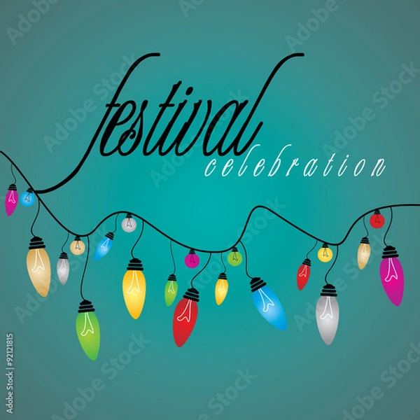 Fototapeta creative lights bulb row vector illustration 