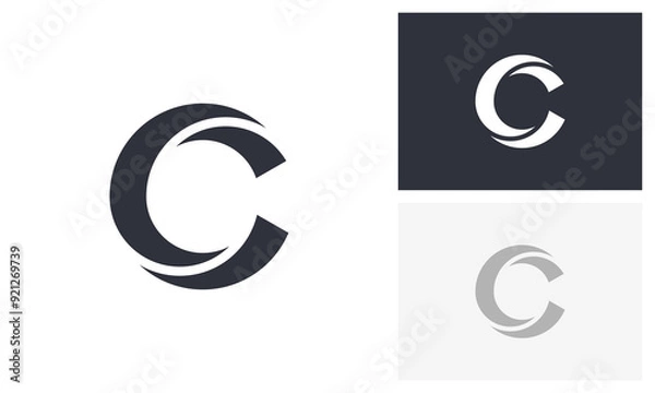 Obraz C logo, letter c, initial c logo design
