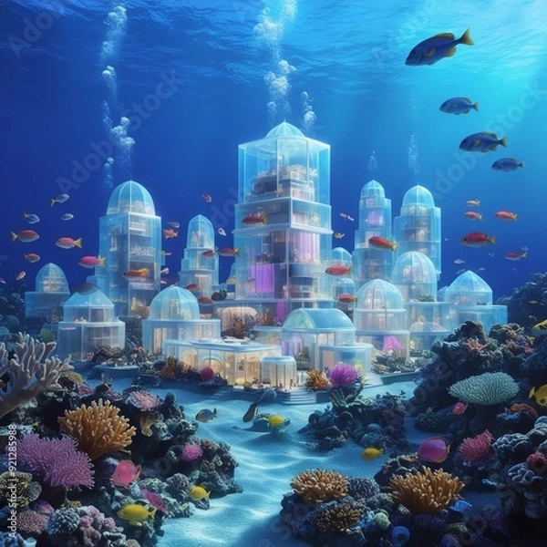 Fototapeta Underwater city 