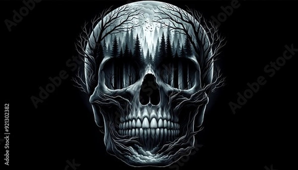 Fototapeta Enchanted Forest with Black