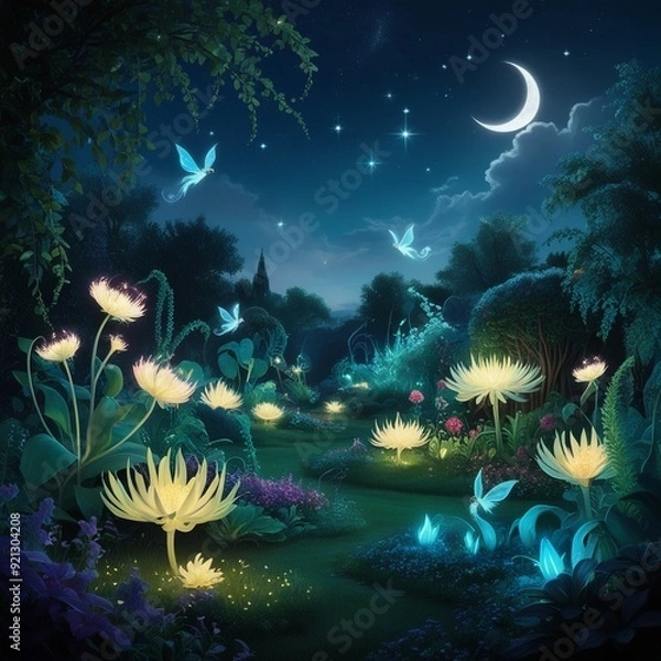 Fototapeta Night in the forest