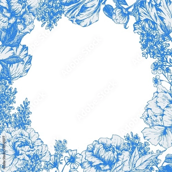 Fototapeta Floral vector frame