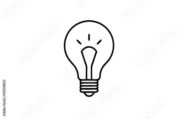 Fototapeta Light Bulb Vector  for Innovation Creativity Ideas Inspiration and Energy Concepts