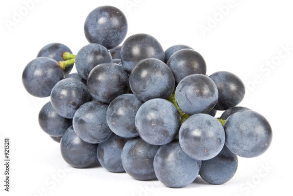 Fototapeta Purple Grapes Isolated on White