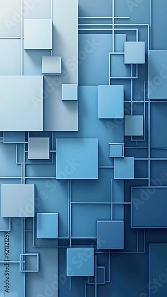 Fototapeta abstract blue and grey squares abstract tech banner design. elegant light blue squares pattern background. Squares design background.