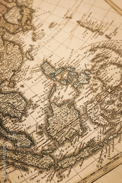 Fototapeta アンティークの世界地図