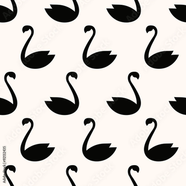 Obraz seamless swan pattern