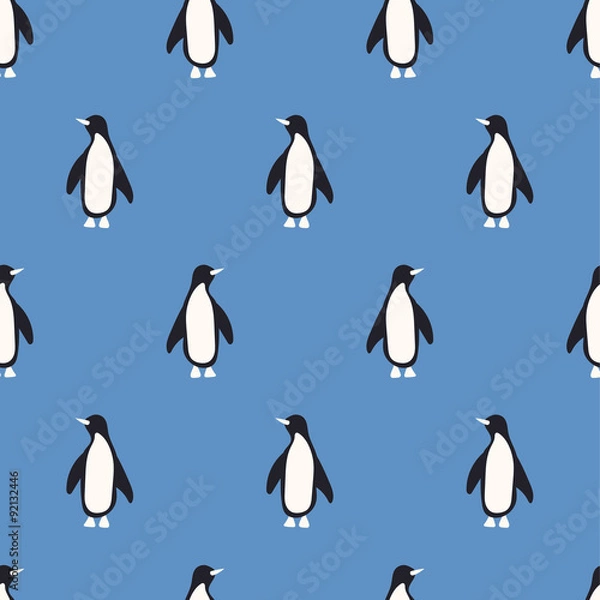 Fototapeta seamless penguin pattern