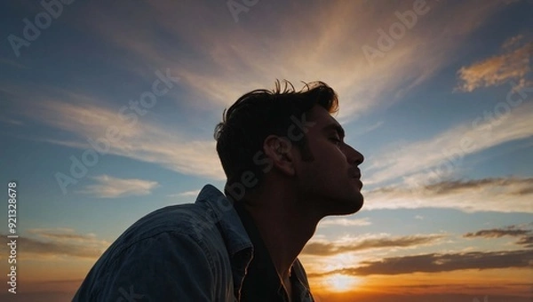 Obraz person in the sunset