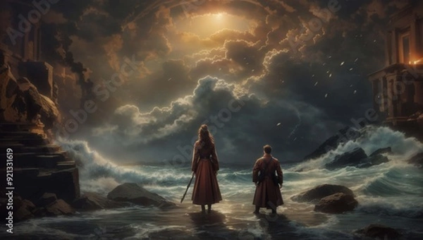 Obraz scene with a person