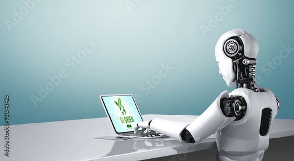 Obraz Green business transformation for modish corporate business to thank green marketing strategy