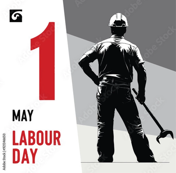 Obraz A poster for the day Happy labor day poster illustrations.Premium vector happy labor day