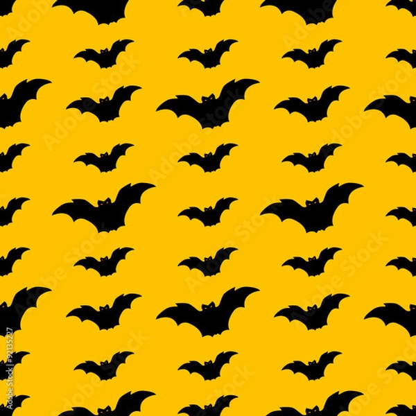 Obraz Seamless halloween pattern with bats