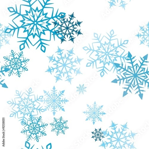 Obraz background print with snowflakes