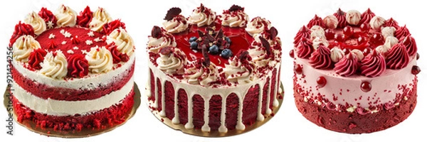 Obraz Untitled design - A set of birthday cake different style isolated on a transparent background (4)