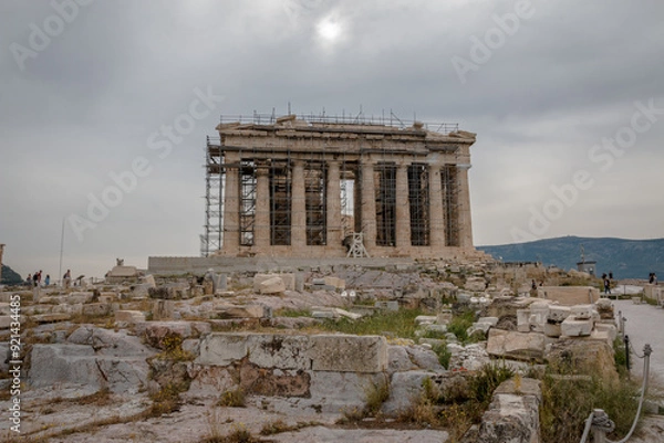 Fototapeta Views from the Parthenon ruins in the city of Athens, Greece