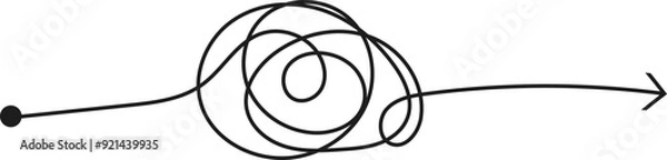 Obraz Abstract Line Arrow Doodle