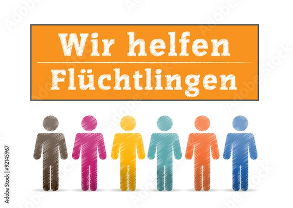 Obraz Flüchtlinge willkommen