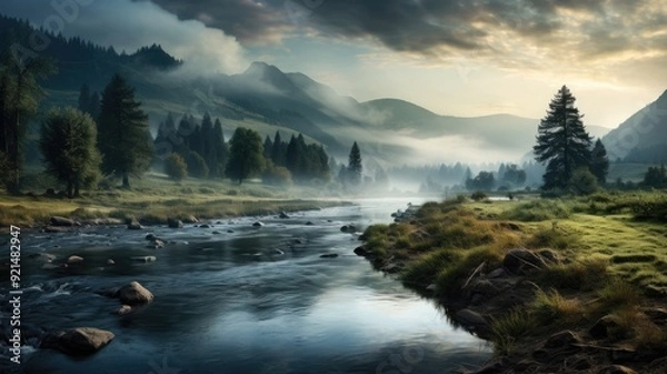 Obraz beautiful nature landscape panoramic photo