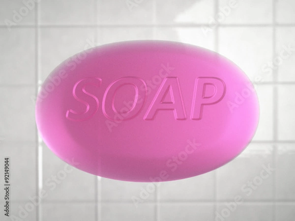 Fototapeta Pink soap
