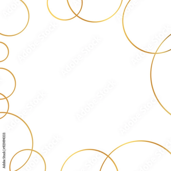 Fototapeta Design element Line gold frame blank transparent png