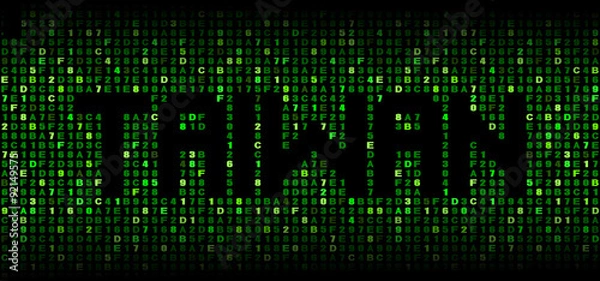 Obraz Taiwan text on hex code illustration