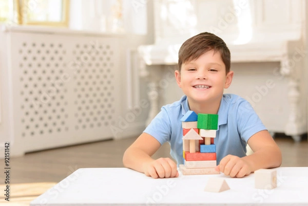 Fototapeta Little boy having fun 