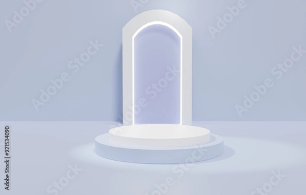 Obraz 3D Elegant Clean Podium Background with Gate