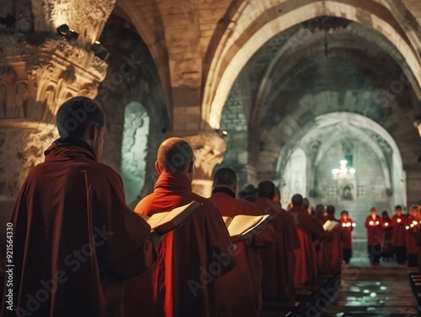Fototapeta A doxology in an ancient monastery