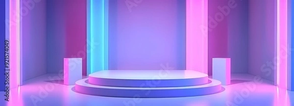 Obraz Pink podium for your product photos