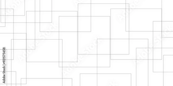 Obraz Modern technology illustration with square mesh. Abstract boxes background.