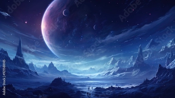 Obraz beautiful space, galaxy background