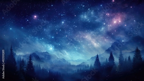 Obraz beautiful space, galaxy background