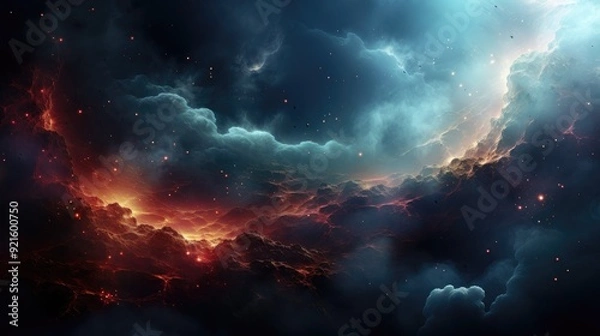 Fototapeta beautiful space, galaxy background