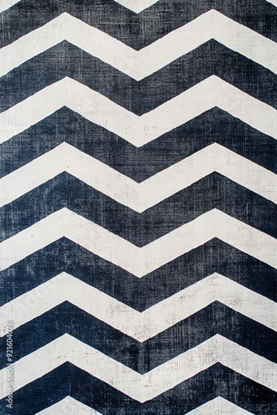 Fototapeta ジグザグシェブロンパターンの白黒デザインの縦画像
