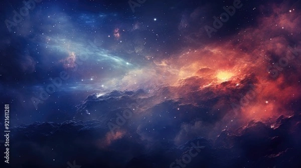Obraz beautiful space, galaxy background