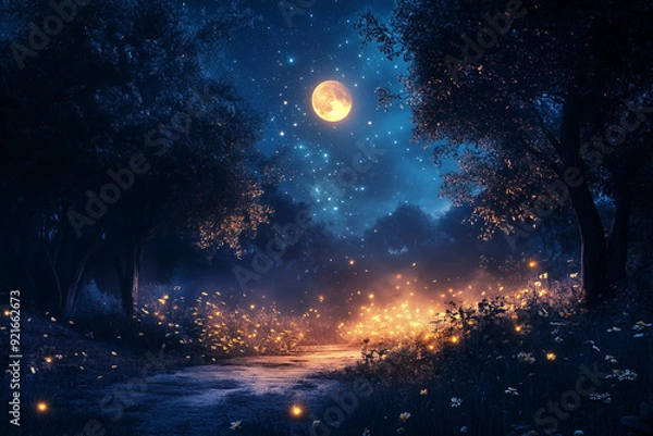 Obraz Celestial Events During Magical Summer Nights: Starry Wonders