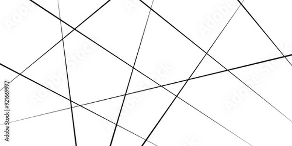 Fototapeta Trendy random diagonal lines image. Metal grid isolated on the white background. nervures.