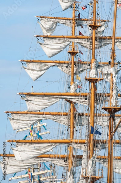 Fototapeta maszty żaglowca