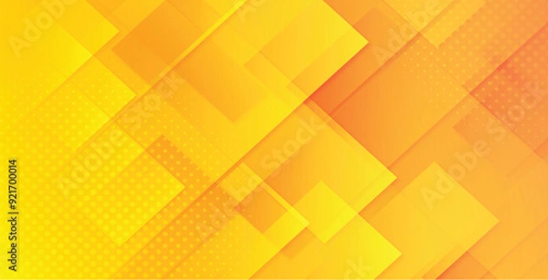 Fototapeta Abstract orange future geometric shaped vivid light glowing vector background.