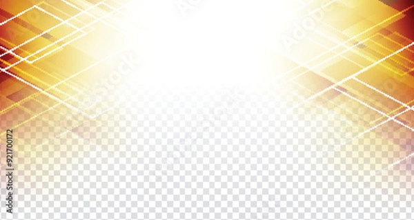 Fototapeta Abstract modern geometric design on transparent background.