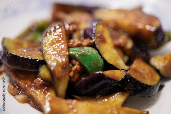 Fototapeta 茄子の味噌炒め