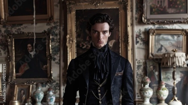 Fototapeta man in a suit. rich man