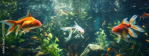 Fototapeta Vibrant Goldfish