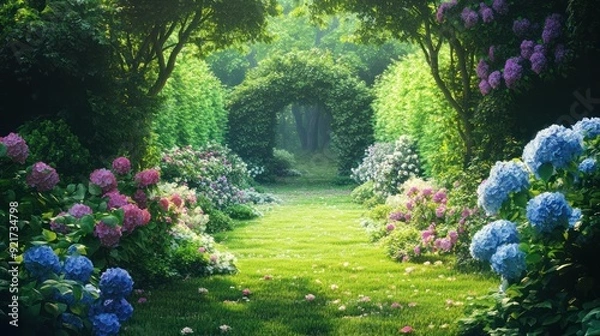 Fototapeta Tranquil Garden Path